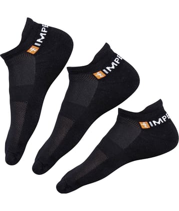 Impetus Pack of 3 Nylon Men's Printed Low Ankle Socks ( Navy Blue )