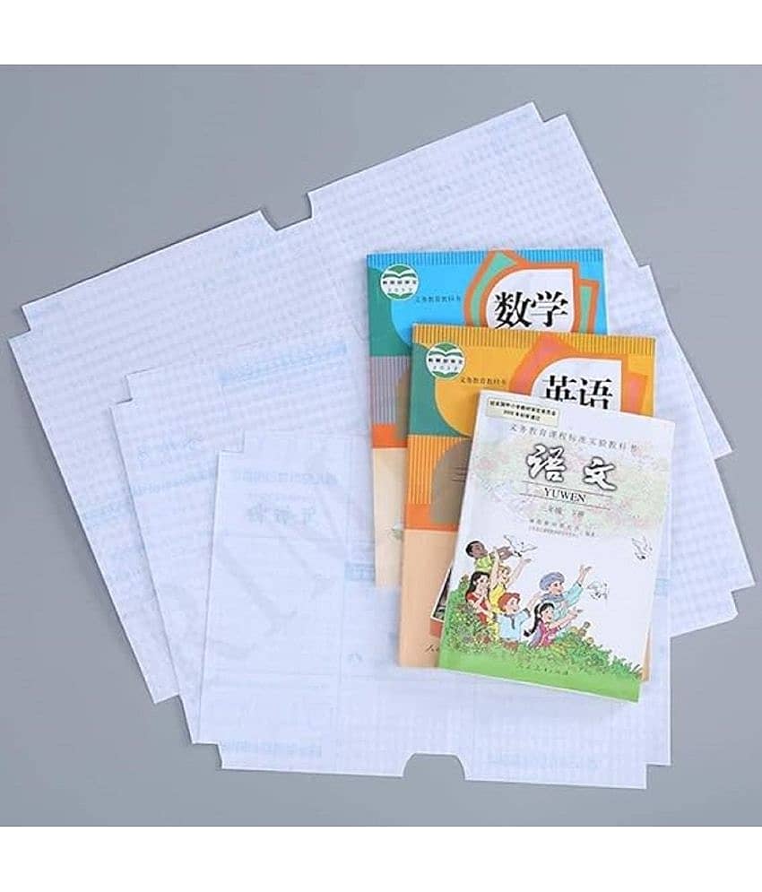 GLOWELL Transparent Paper Sticker Book Cover for Craft 30 Pcs, Waterproof School Textbook Protective Case Cover Can Be Cut Self-Adhesive