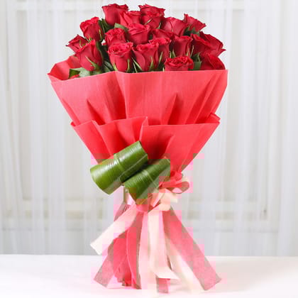Romantic 20 Red Roses Bouquet