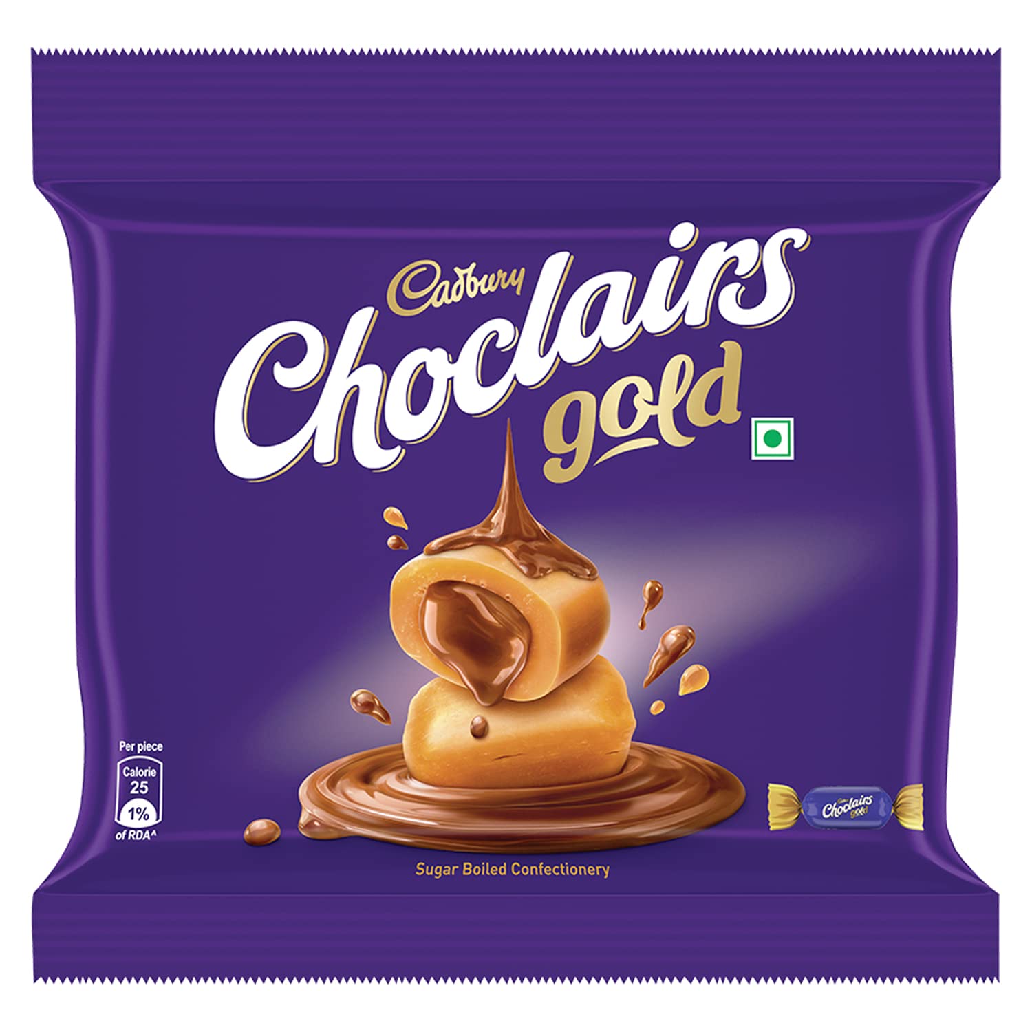 Cadbury Choclairs Chocolate Gold Candy, 130 G