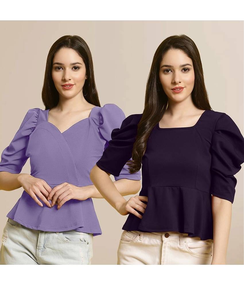 Fabflee Women's Polyester Regular Top ( Multi Color )