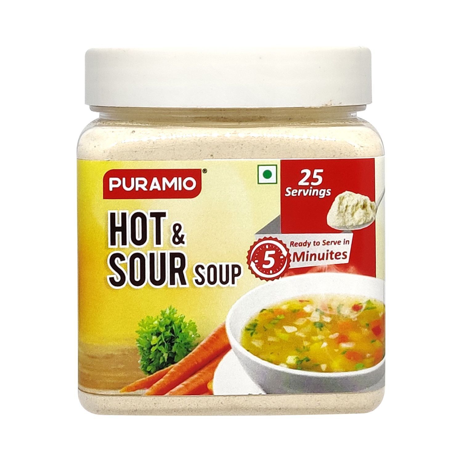 Puramio Hot and Sour Soup Premix, 500 gm