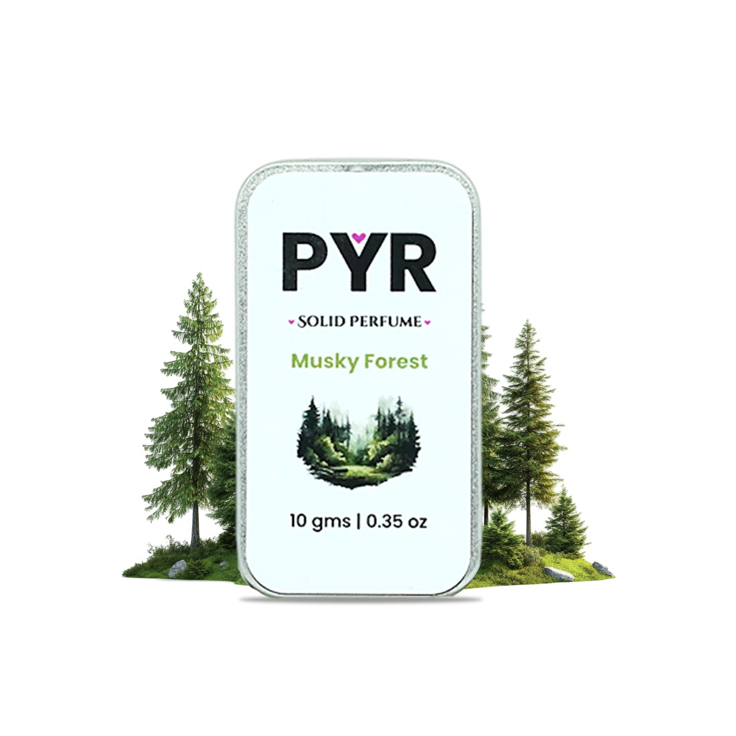 PYR Muskey Forest Solid Perfume 10g | Deep Woody Musk Fragrance | Long-Lasting