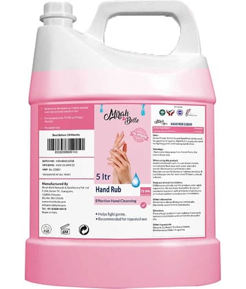 Mirah Belle Hand Rub Sanitizer Liquid- Can  Sulfate and Paraben Free Hand Sanitizer 5000 mL Pack of 1