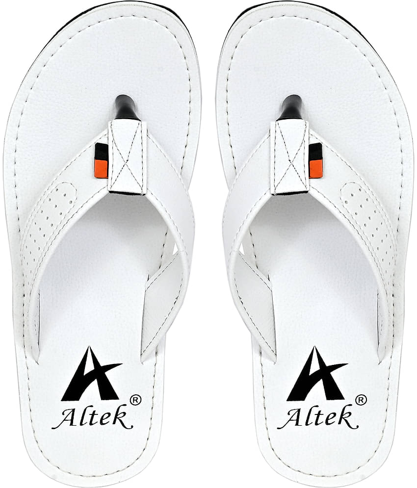 Chappal Wala White Men's Thong Flip Flop