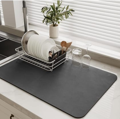 Kitchen Super Absorbent Draining mat (60cm X 40cm) (Multicolor)