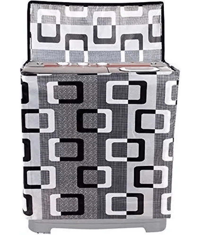 ENTICE Semi-Automatic Washing Machine Cover Compatiable For 8 kg - Gray