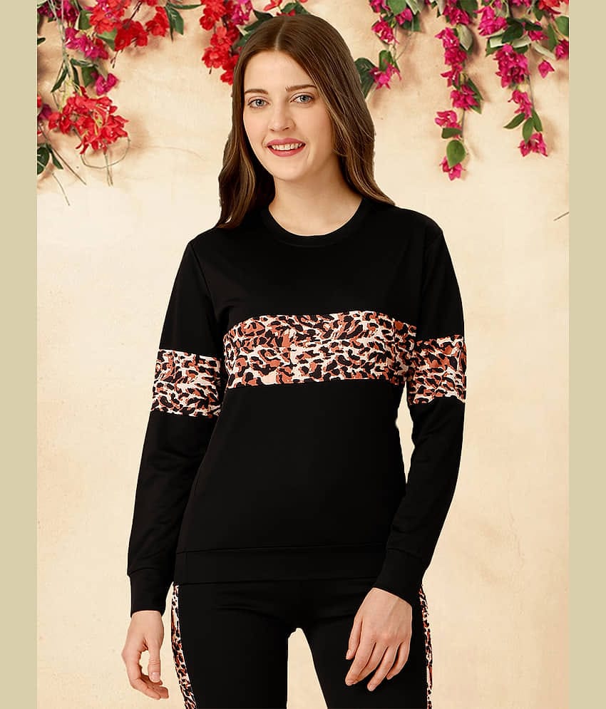 DTR FASHION Women's Cotton Blend Regular Top ( Black )