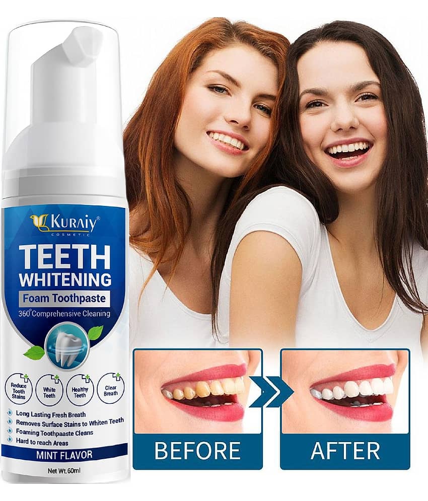 KURAIY Teeth Whitening Oral Hygiene Breath Toothpaste Foam 60ML
