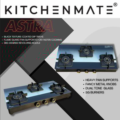 Kitchenmate Astra Professional Glasstop Cooktop with Advanced Flame Technology