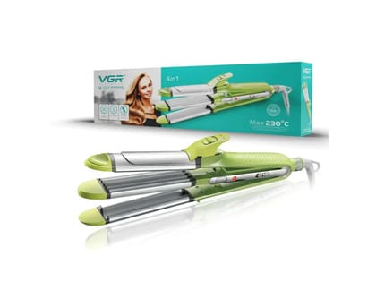 VGR V-569 Hair Straightener 4-IN-1 Hair Beauty Styler, Curler, Crimper, Wavying V-569 Hair Straightener (Green)