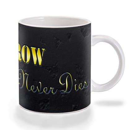 Multicolor Tomorroe Never Dies Ceramic Mug