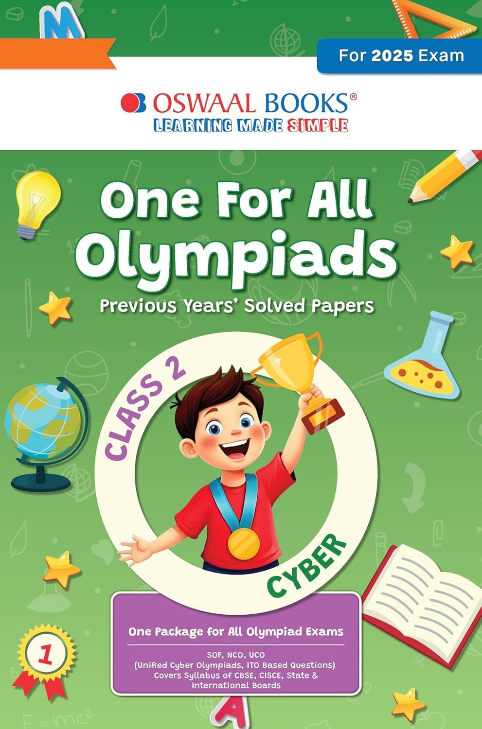 Oswaal One For All Previous Year Solved Paper CYBER for CLass 2 with cover syllabus of cbse,international boards -12092025olycy2 [Paperback] Oswaal