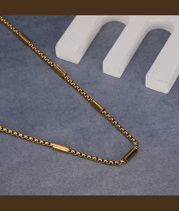 FASHION FRILL Gold Plated Stainless Steel Chain ( Pack of 1 )