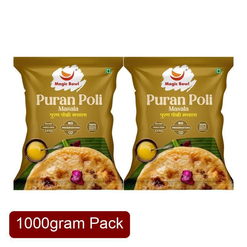 Magic Bowl Ready Mix Puran Poli Masala (600g) | 3-Pouch Value Pack | Traditional Sweet Stuffing Mix