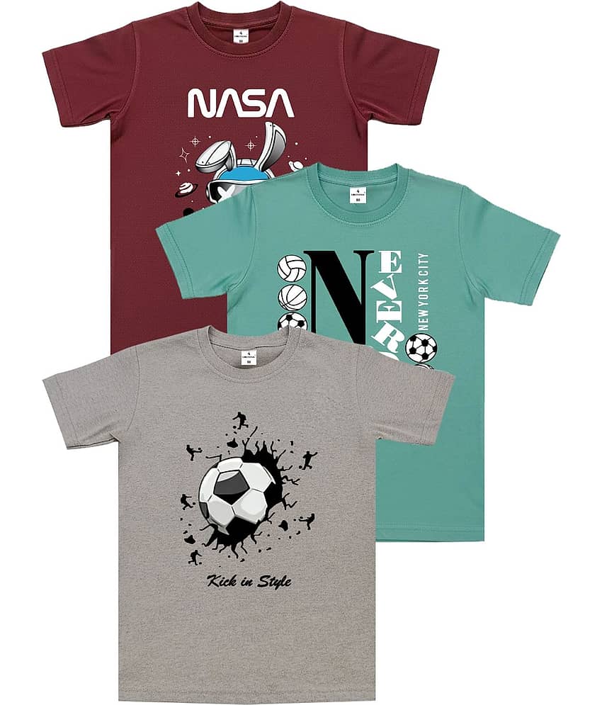 COOLTEES4U Pack of 3 Boys & Girls Cotton T-Shirt ( Multicolor2 )