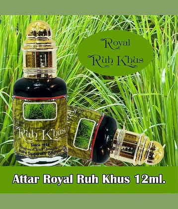 INDRA SUGANDH BHANDAR Attar For Men|Women Royal Ruh Khus In Purest Form Natural Vetiver Oil Long Lasting Fragrance 12ml Rollon Pack