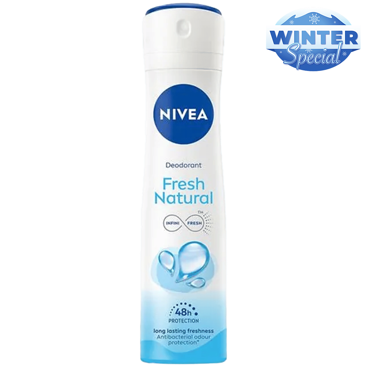 Nivea Fresh Natural Women Deodorant - Long Lasting Freshness & 48H Protection, 150 Ml