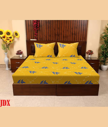 JDX Microfibre Abstract Printed Fitted ( Queen Size ) - Multi