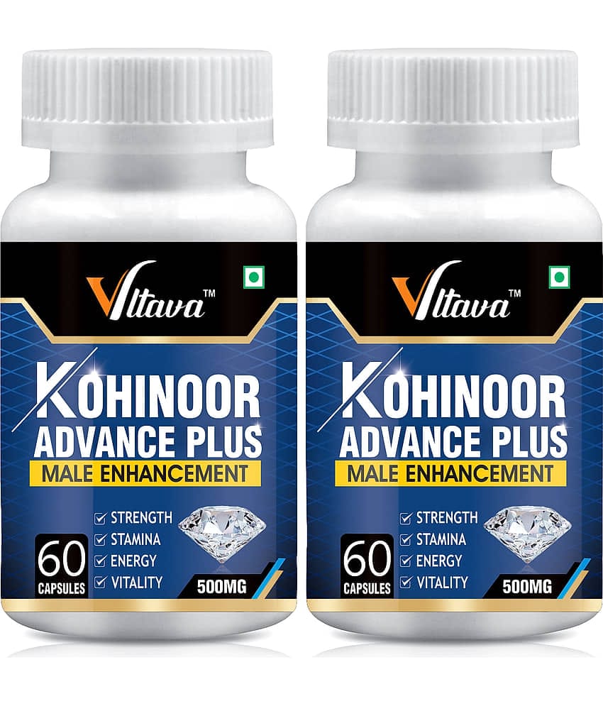 Vltava KOHINOOR PLUS Ayurvedic Supplement For Vitality, Vigour, Stamina 120 gm Unfalvoured Minerals Capsule Pack of 2