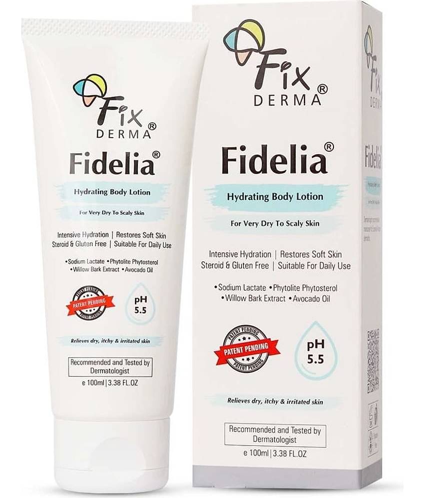 Fixderma Fidelia Hydrating Body Lotion for Dry & Scaly Skin, Moisturizer for Face & Body, 100ml