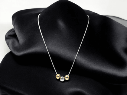 Mixed Metal Beads Necklace
