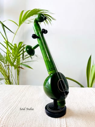 Handcrafted GI TAGGED Etikoppaka Veena - Green