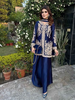 Rangoli Silk Embroidered Plazzo Set Rangoli Silk Embroidered Plazzo Set