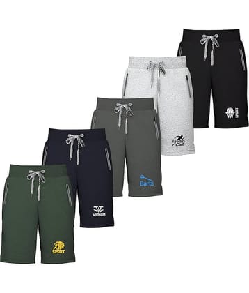 kaseera Multicolor Cotton Blend Men's Shorts ( Pack of 5 )