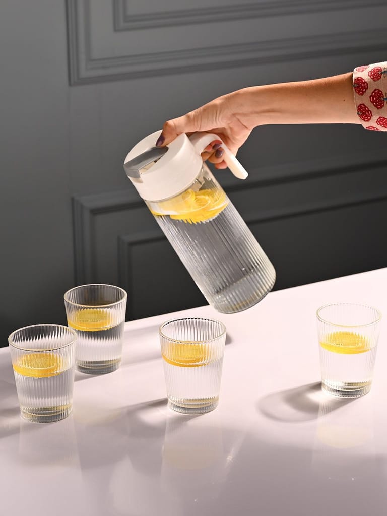 Transparent Glass Lemon Set of 5 - Refreshing Simplicity