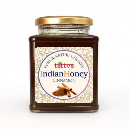 IndianHoney Honey Cinnamon | Pure & Natural Infused Honey | Raw Honey with Real Cinnamon | Natural Sweetener |500g Glass Jar IndianHoney Honey Cinnamon | Pure & Natural Infused Honey | Raw Honey with Real Cinnamon | Natural Sweetener |500g Glass Jar