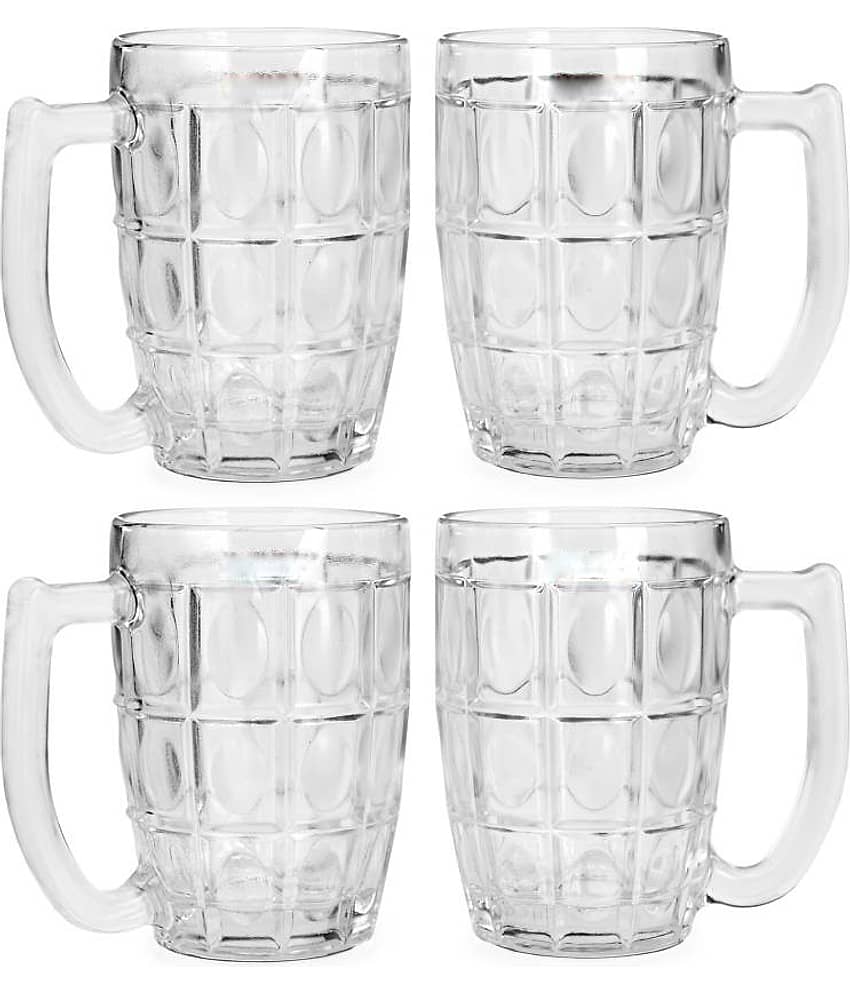 Afast Beer Mug Glasses Set,  350 ML - (Pack Of 4)