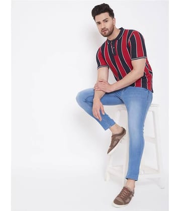 AUSTIN WOOD - Multicolor Cotton Blend Regular Fit Men's Polo T Shirt ( Pack of 1 )