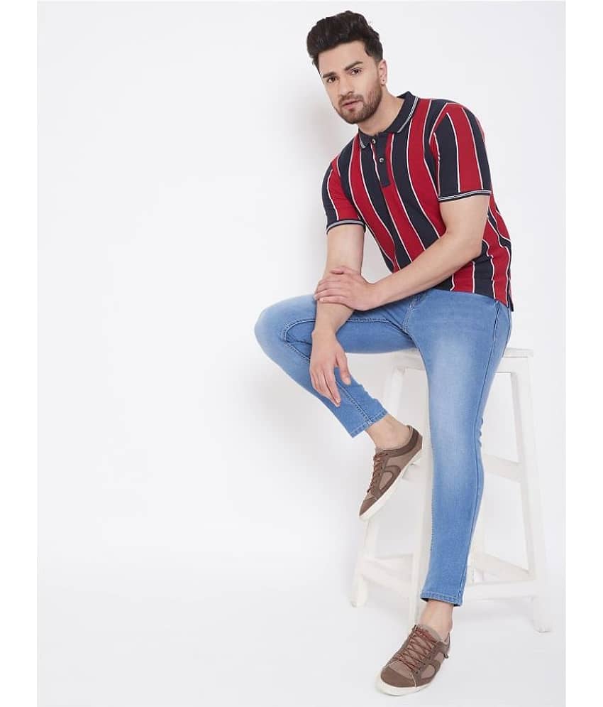 AUSTIN WOOD - Multicolor Cotton Blend Regular Fit Men's Polo T Shirt ( Pack of 1 )