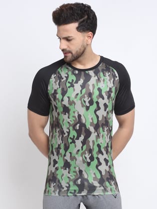 Invincible Men's Camo T-Shirt-Camo Green / S