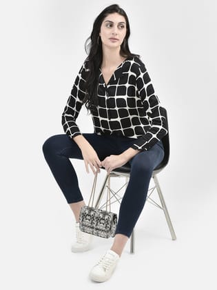 Black Printed Top-2XL / Black