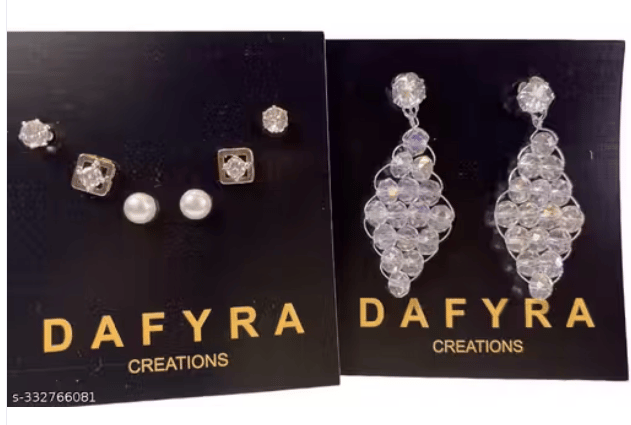 Versatile Silver Delight: 1 Pair + 3 Studs Combo for Every Occasion