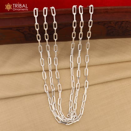 5mm 925 sterling silver handmade amazing delicate solid Rolo high quality link chains necklace, best gifting unisex necklace chain ch589