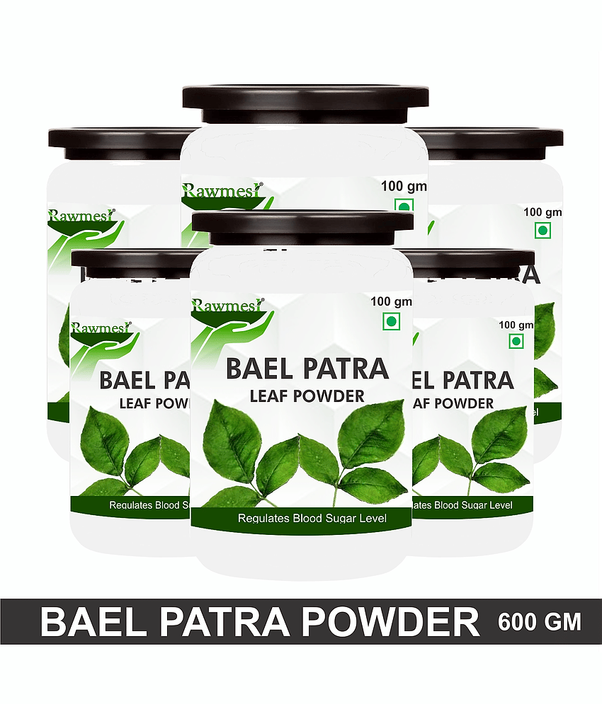 Rawmest Bael Patra Leaf For Respiratory Issues Powder 600 Gm Pack of 6