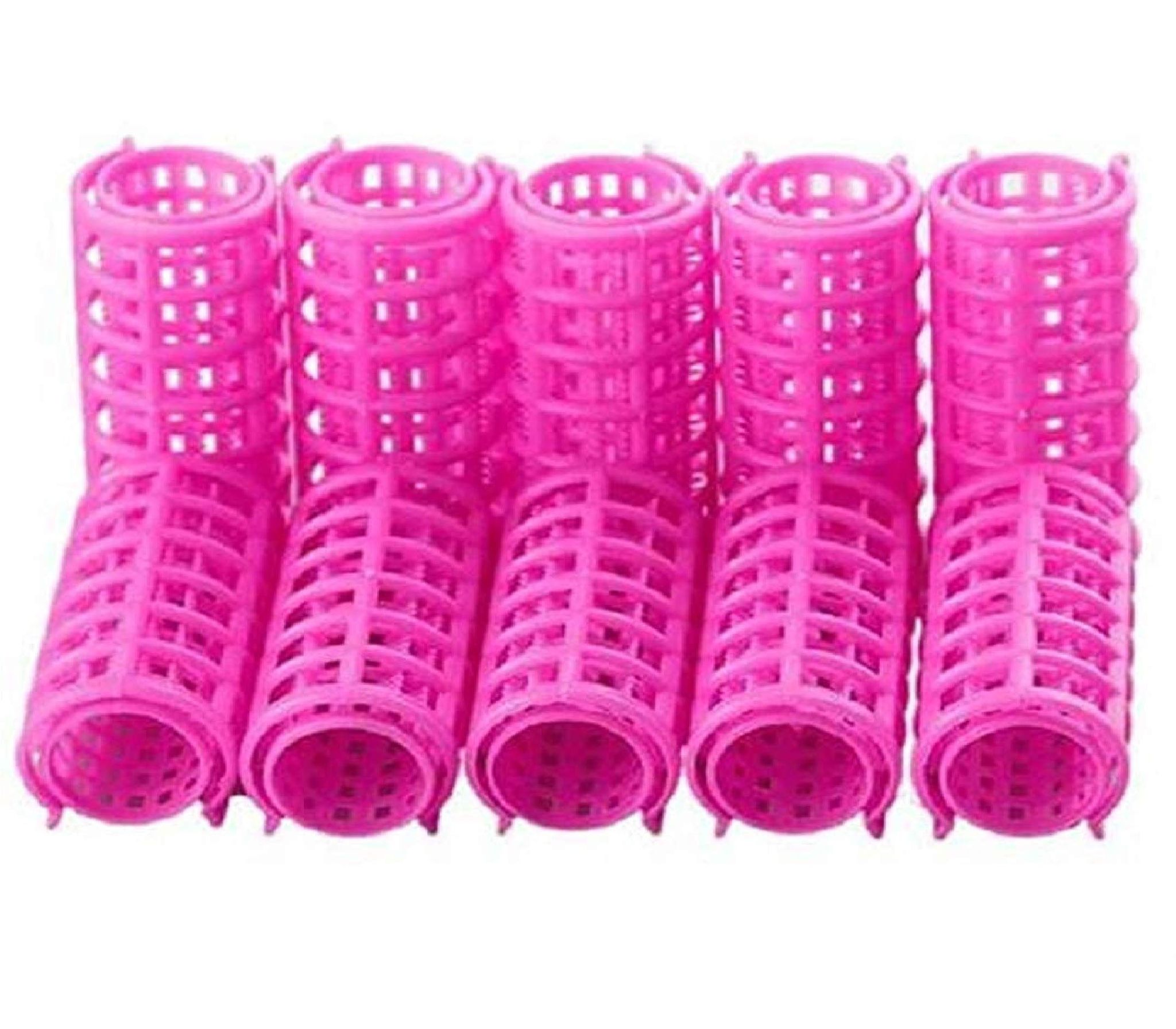 Elecsera Plastic Rollers and Styles Hair Curler (Pink)