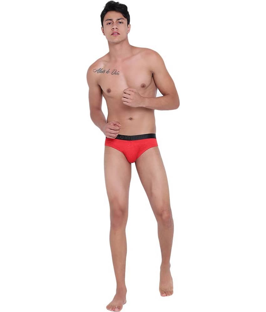 La Intimo Pack of 1 Polyester Briefs For Men's ( Red )