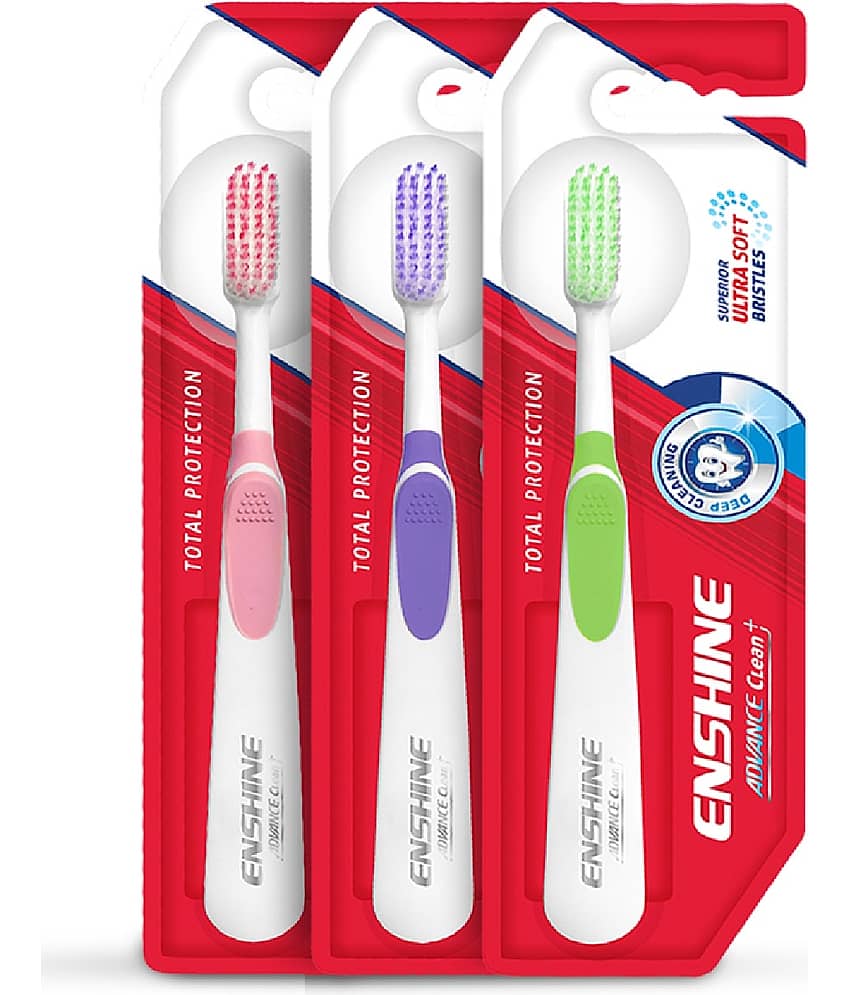 Enshine Advance Clean Toothbrush for Deep Cleaning, Enamel Protection & Oral Hygiene (Pack Of 3)