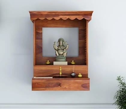 Handcrafted Wooden Mandir for Puja