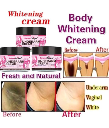 Smartdrops Underam Whitening Skin Brightning Cream Hand Cream 50 g - Pack of 3