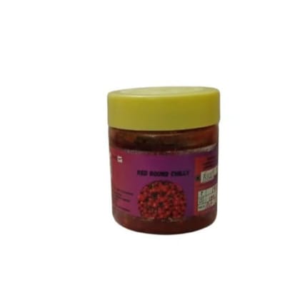 Red Round Chilly Jar - Premium Quality Spice for Cooking - 100 gm