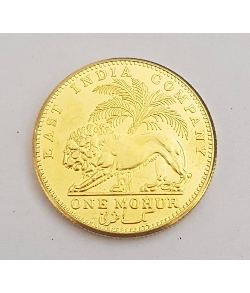 EForest - 1 Mohur 1841 EIC VQ Gold Plated Coin 1 Numismatic Coins