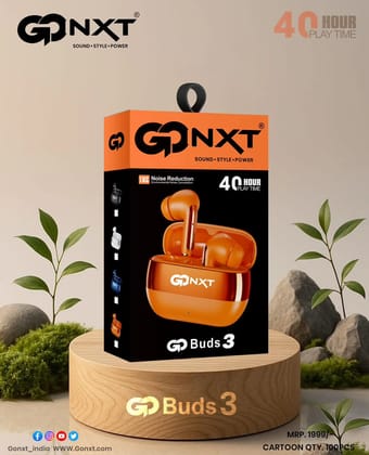 GONXT GO BUDS 3 40 HOURS OF PLAYTIME SUPER SOUND QUALITY AND UNIQUE METALIC DESIGN AVAILABLE AT BEST PRICE