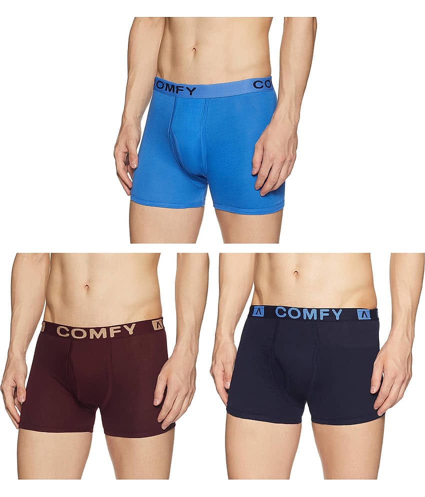 Amul comfy Multicolor Cotton Men's Trunks ( Pack of 3 )