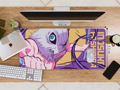 "INOSUKE HASHIBIRA:DEMON SLAYER ANIME" Gaming Mousepad- Elevate Your Gaming Experience-Extra Large (42CM X 90CM) / Plane