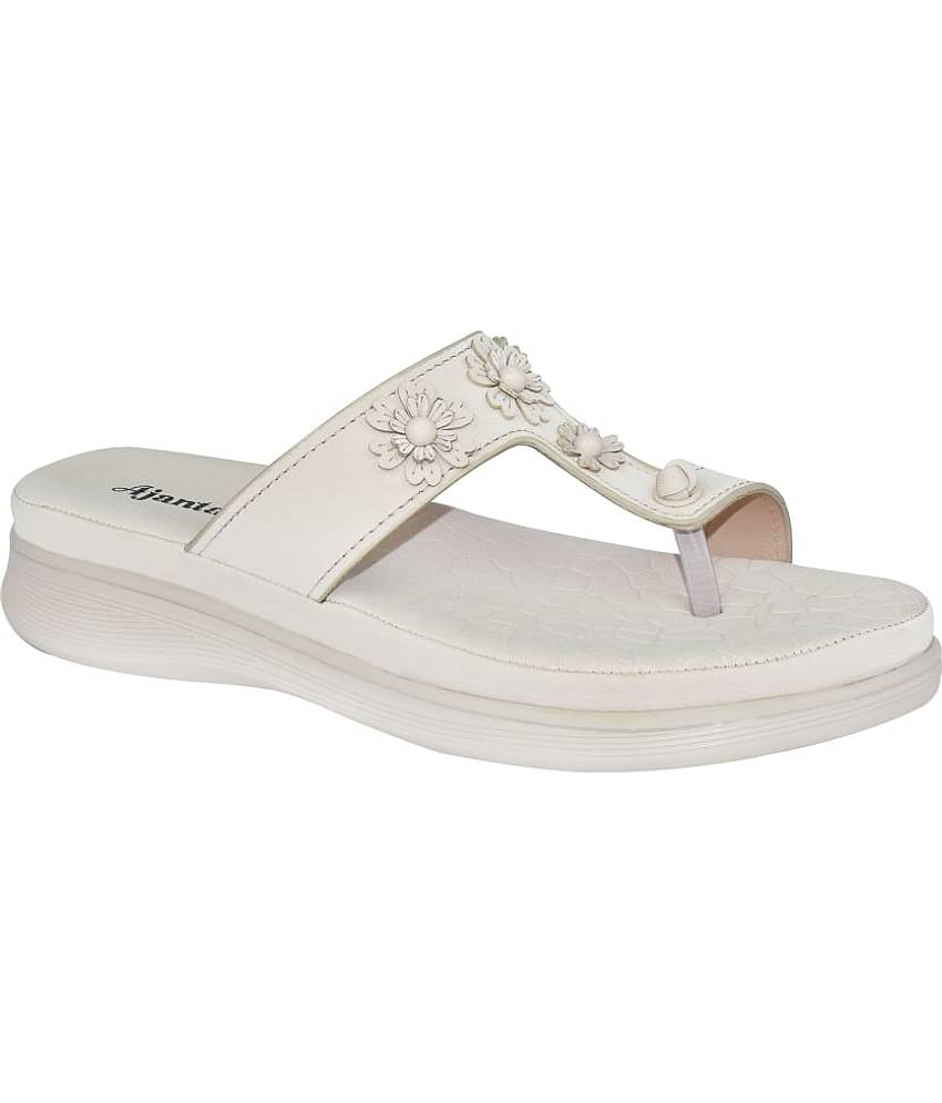Ajanta - Cream Women's Flats